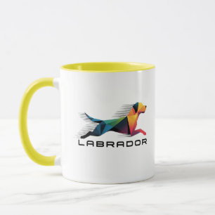 Vibrant Geometric Labrador retriever – Fire & Ice Mug
