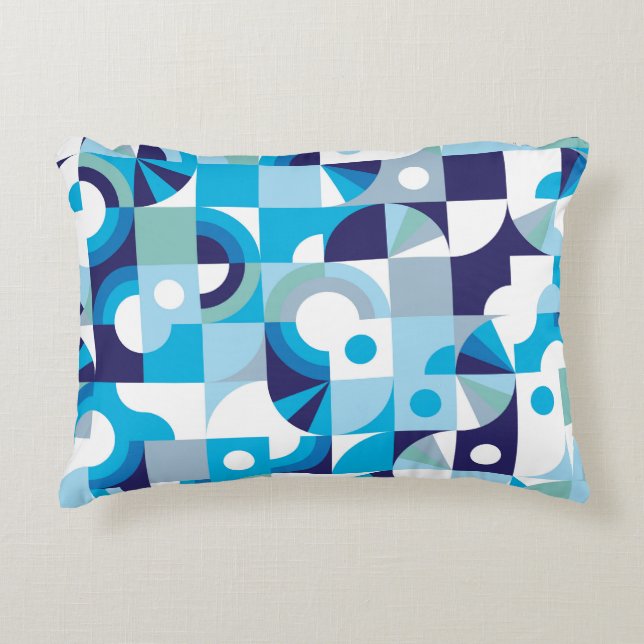 Vibrant Geometric: Modern Seamless Decorative Cushion (Front)