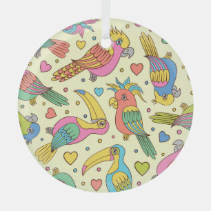 Vibrant Geometric Mosaic: Modern Seamless Glass Tree Decoration