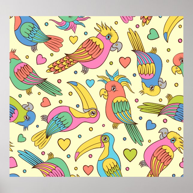 Vibrant Geometric Mosaic: Modern Seamless Poster (Front)