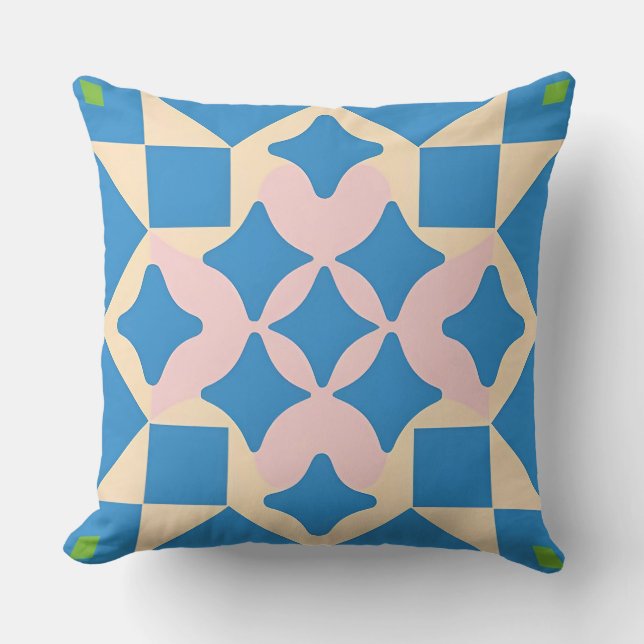Vibrant Geometric Pattern Cushion (Front)