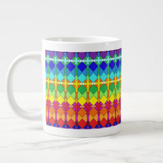 Vibrant Geometric Pattern Large Coffee Mug