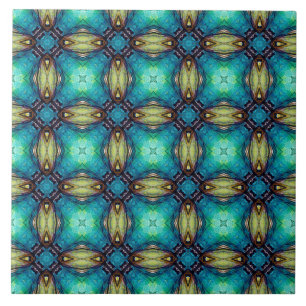 Vibrant Geometric Pattern Mediteranean Inspired Ceramic Tile