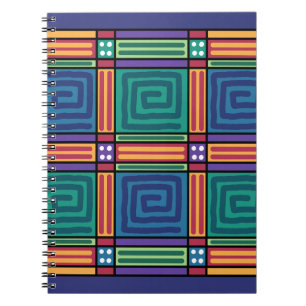 Vibrant Geometric Pattern Notebook