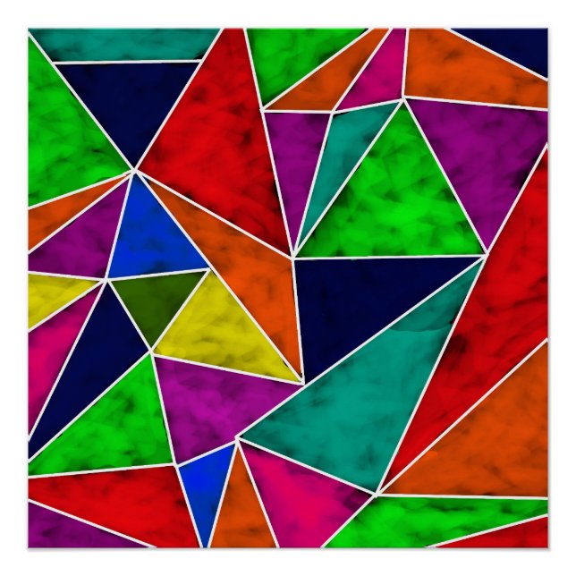 Vibrant geometric pattern poster (Front)