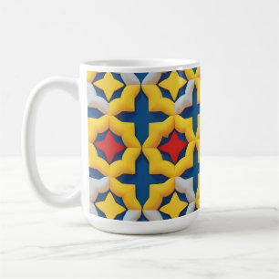 Vibrant Geometric Pattern with Bold Colours Coffee Mug