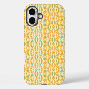 Vibrant geometric pattern with hexagonal shapes iPhone 16 plus case