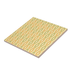 Vibrant geometric pattern with hexagonal shapes ceramic tile