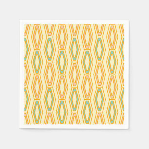 Vibrant geometric pattern with hexagonal shapes napkin