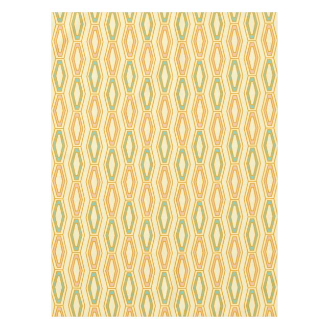 Vibrant geometric pattern with hexagonal shapes  tablecloth (Front)