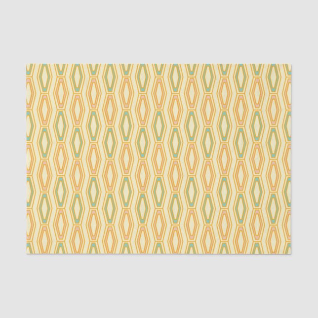 Vibrant geometric pattern with hexagonal shapes  tissue paper (Front)