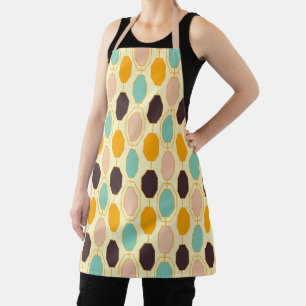 Vibrant geometric pattern with rows of octagonal s apron