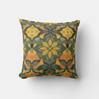 Vibrant Geometric Pillow - Colourful Organic Decor