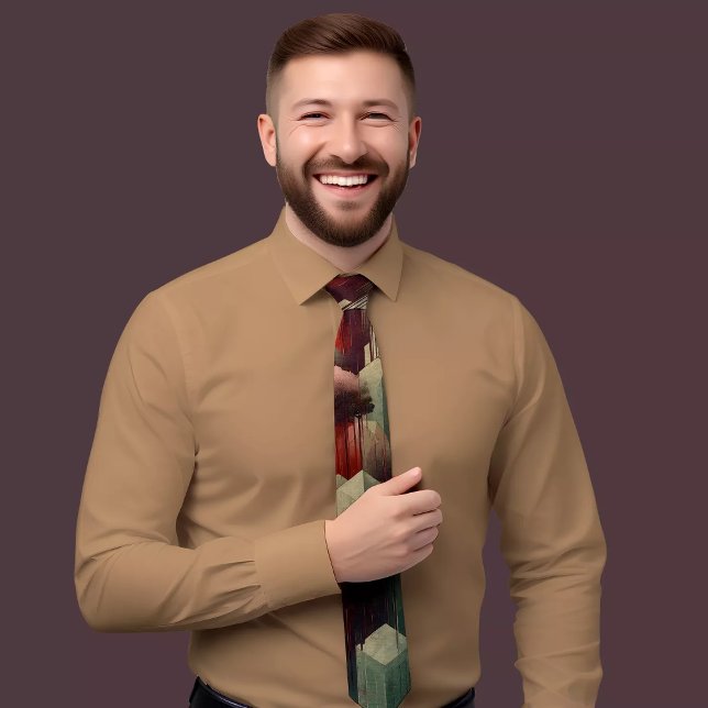 Vibrant Geometric Print Tie (Creator Uploaded)