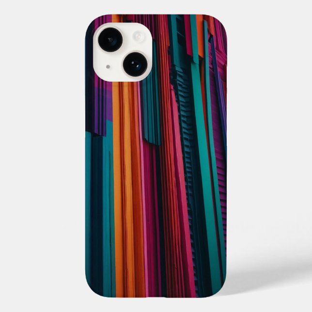 Vibrant Geometric Stripes Case-Mate iPhone Case (Back)