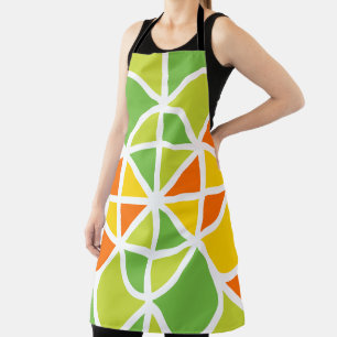 Vibrant Geometric Sunburst Abstract Art Apron