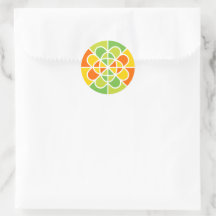 Vibrant Geometric Sunburst Abstract Art