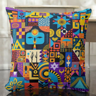 Vibrant Geometry Cushion
