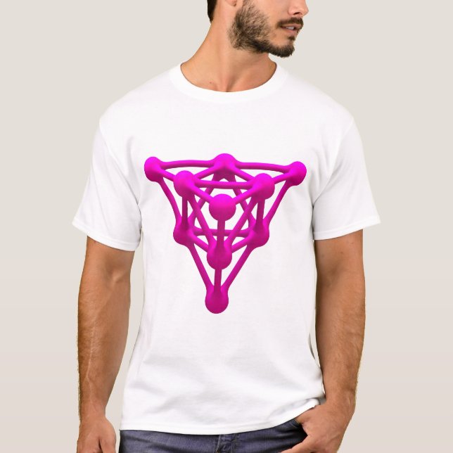 Vibrant Geometry: The Tetra Structures T-Shirt (Front)