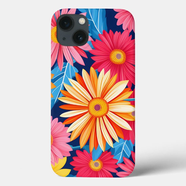 Vibrant Gerbera Daisies Flowers Plant Case-Mate iPhone Case (Back)