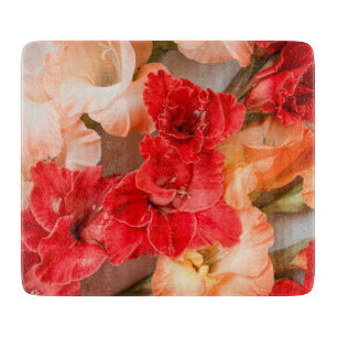 Vibrant Gladiolus flowers Cutting Board