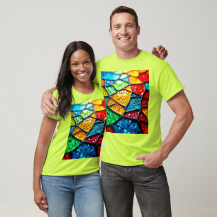 Vibrant Glass Mosaic: Jewel Colors T-Shirt