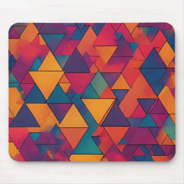 Vibrant Glide: Colourful Flat Mouse Pad" Pad (Front)