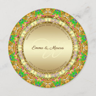 Vibrant Glitchcore Glam Dinner Plate Menu Template
