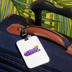 Vibrant GOAL Luggage Tag – Bright Success Journey