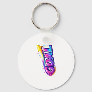 Vibrant GOAL Round Keychain – Success & Growth