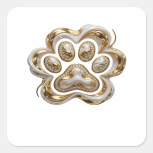 Vibrant Gold Abstract Sticker Graphic