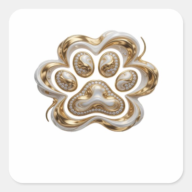 Vibrant Gold Abstract Sticker Graphic (Front)