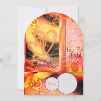 Vibrant Gold Bridal Shower Invitation