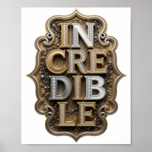 Vibrant Gold INCREDIBLE Graphic Design Poster