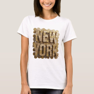 Vibrant Gold NEW YORK Print v2 T-Shirt