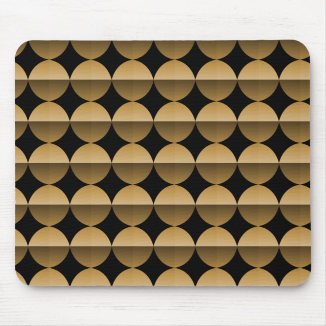 Vibrant Gold Retro Flair Mousepad (Front)