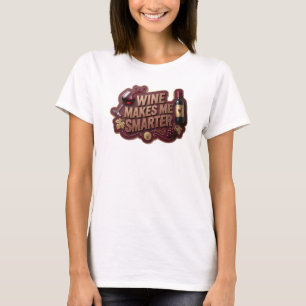 Vibrant Gold WINE MAKES ME SMARTER Custom Tee