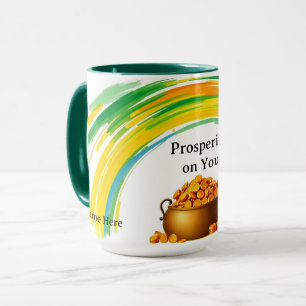 Vibrant Golden Coins St. Patty's Heart Mug
