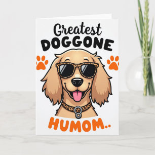 Vibrant Golden Dog Card