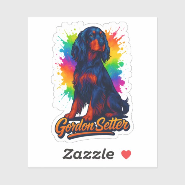 Vibrant Gordon Setter Pop Art (Sheet)