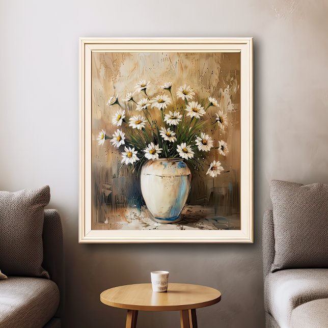 Vibrant Gouache Daisy Meadow Art Print (Creator Uploaded)