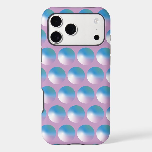 Vibrant gradient circles Geometric Modern Blue. iP (Back)