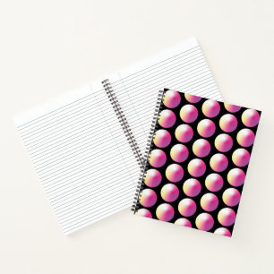Vibrant gradient pearl circles. notebook