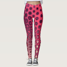  Vibrant Gradient Starburst Pattern Leggings