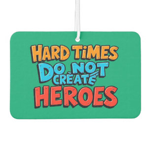 Vibrant Gradient Typographical Create Heroes Car Air Freshener