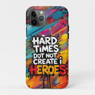 Vibrant Gradient Typographical Create Heroes iPhone 11 Pro Case