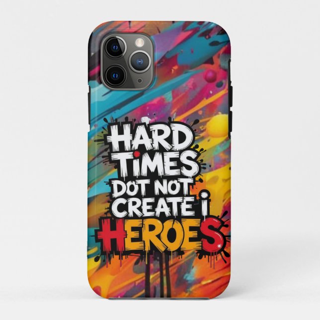 Vibrant Gradient Typographical Create Heroes  Case-Mate iPhone Case (Back)