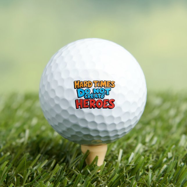 Vibrant Gradient Typographical Create Heroes  Golf Balls (Insitu Tee)