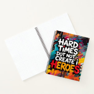 Vibrant Gradient Typographical Create Heroes Notebook