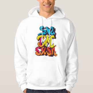 Vibrant Graffiti-Style 'Swe Pac Sun' Hoodie